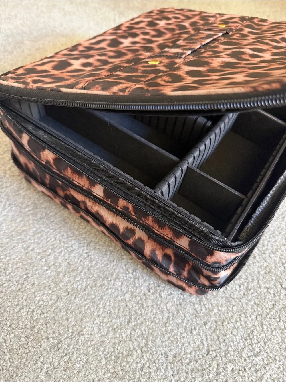 Joy Mangano Leopard Print Jewelry Organizer Storage Case
